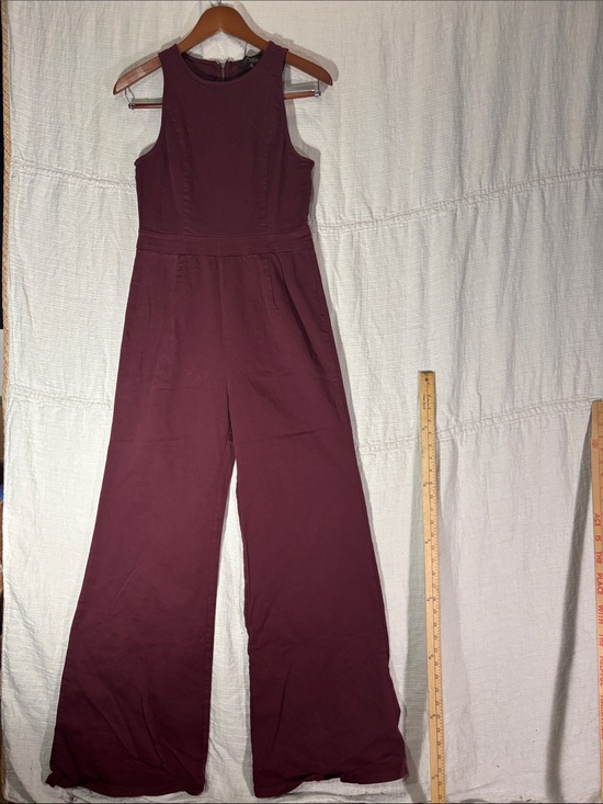 Flying Tomato Pants - Flying Tomato Burgundy Wide Leg Sleeveless Jumpsuit Size XL